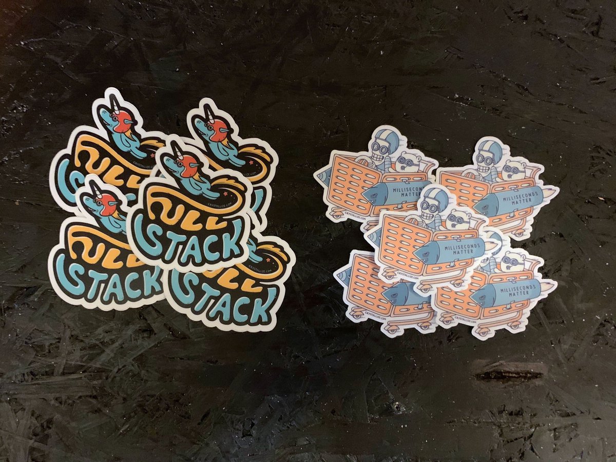 CrystallizeAPI's tweet photo. #FREE STICKERS🙌🏼

Yes, you read right. Do you want 5 #fullstack &amp; milliseconds matter stickers?

Just follow @CrystallizeAPI and retweet this post.
The 5 winners of 10 stickers each will be announced on Monday 27/1🎉
 
#stickers #Giveaways #react #javascript #developerstickers https://t.co/HDxTspfI8k