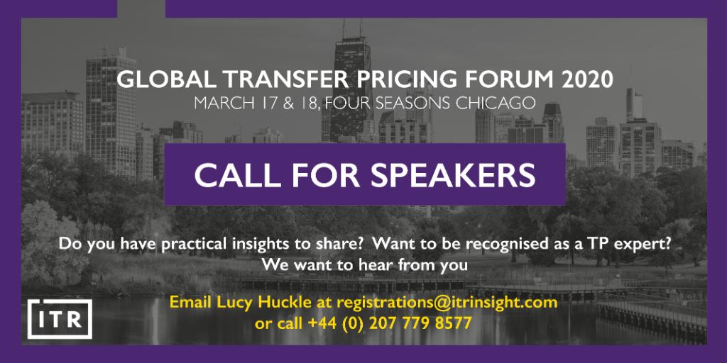 IntlTaxReview's tweet photo. We're always looking for new perspectives from those of you that would like to share their stories. To participate as a speaker at this year's #GlobalTPForum and contribute to a lively and interactive #transferpricing debate, get in touch below: https://t.co/xzVHpZlPP5
