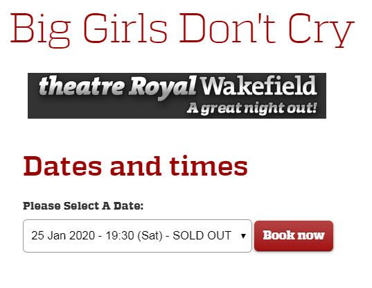 💙 This weekend's show at The Theatre Royal is now fully SOLD OUT! 
💙 Don't worry if you haven't been lucky enough to get a ticket though - we're also coming to Huddersfield Town Hall on Saturday 14th March - don't miss out - get your tickets now! 🎟
<a href="/trwakefield/">Theatre Royal Wakefield</a> 
<a href="/HuddsTownHall/">HuddersfieldTownHall</a>