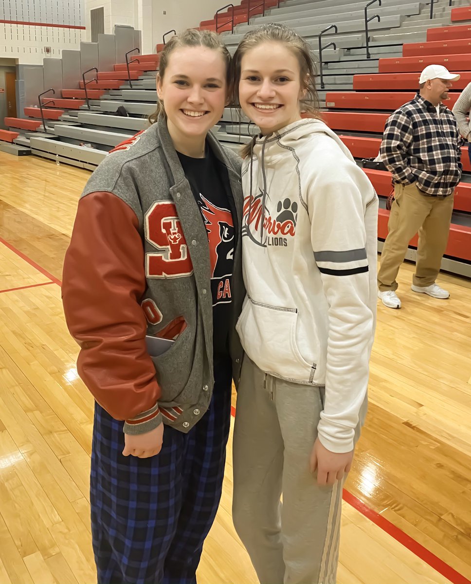 FastpitchOhio's tweet photo. Always fun seeing the girls participating in their other sports! Hopefully these 2 can handle 1 more fall ball season with their college schedules! @kmoriconi77 @maddie_kayyyyy https://t.co/sDl1mIRltp