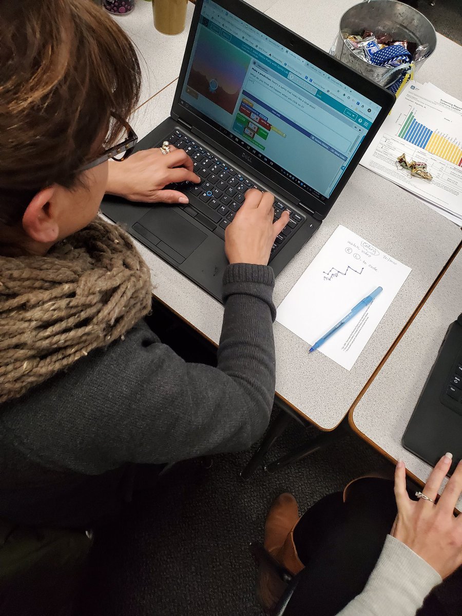 nicolehowes1's tweet image. Turned these @HighlandGroveES Teachers into coders and we had so much fun! #CodeRedlands #RedlandsINTech @RUSD_Instr_Tech @aguirre13ana