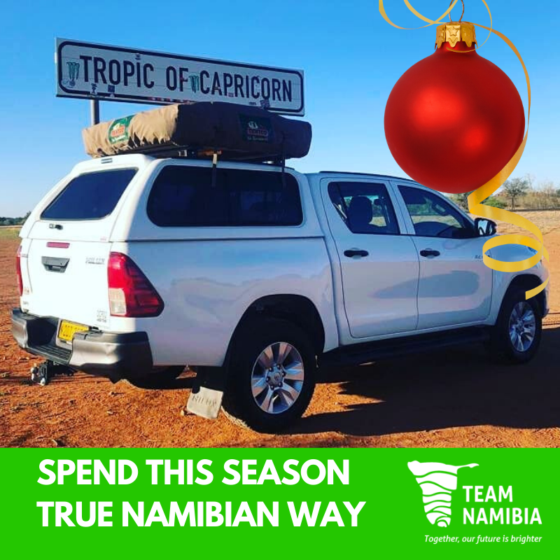 TeamNamibia's tweet photo. Share your moments beyond the #TropicofCapricorn with @Oli_Car_Rental.
Enter https://t.co/yZmxQTD2Qm Team Namibia Support Local This Festive 2019.
Ts and Cs apply. All prizes are courtesy of different
#TeamNamibiaMembers. https://t.co/pIMGGtBOHX