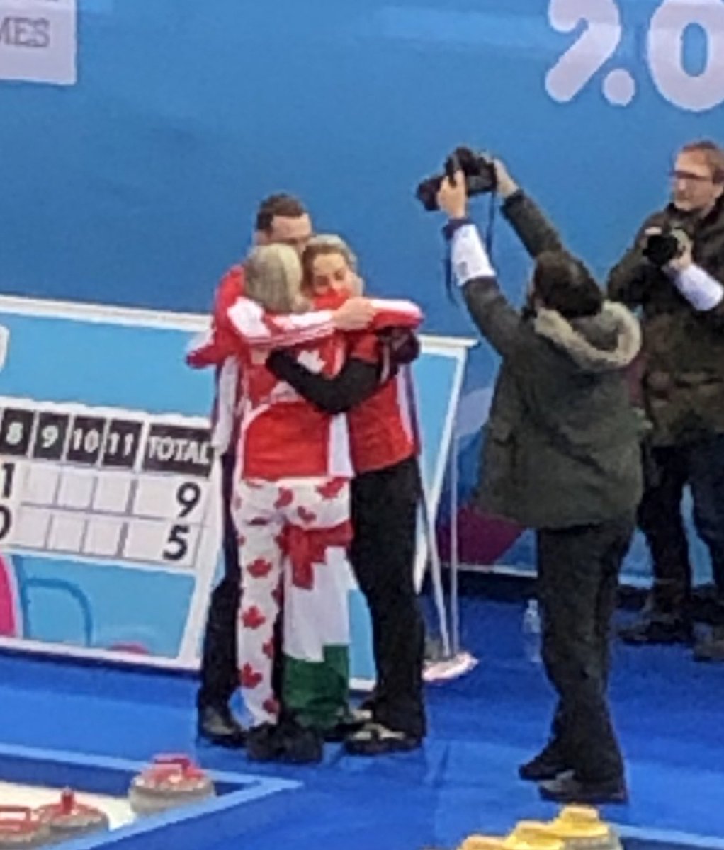 Devin_Heroux's tweet image. GOLD FOR 🇨🇦 AND 🇭🇺

Torbay, NL skip Nathan Young alongside Hungary’s Laura Nagy capture gold in mixed doubles curling at the Youth Olympics. 

They defeated a Russia/France duo 9-5 to claim the championship. #cbccurl