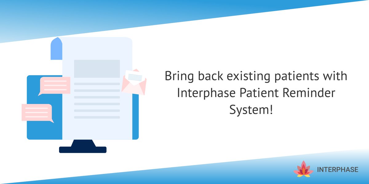 letsinterphase's tweet image. With our automated appointment reminder software, you will remain in constant #Communication with your patients! 

See How: bit.ly/appointment-re…

#Interphase #LetsInterphase #patient #reminder #automated #integration #pms #patientcare #sms #email #demo