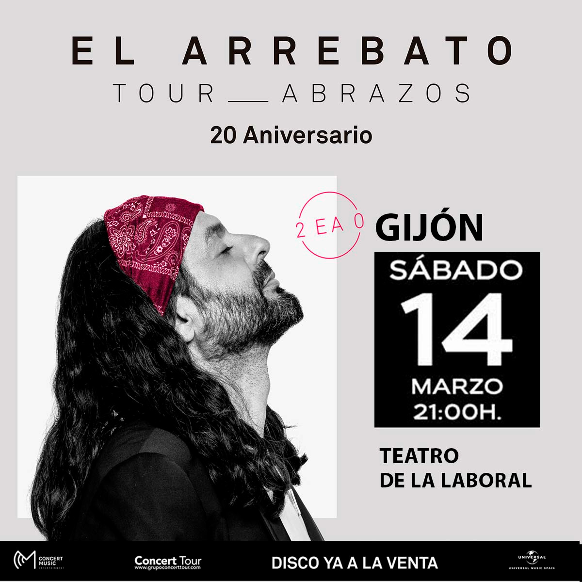 arrebatoficial's tweet photo. El 14 de Marzo nos vamos a GIJÓN! ¿Quién se apunta? #tourabrazos #nuevodisco #Abrazos https://t.co/0SqpyRtjN4