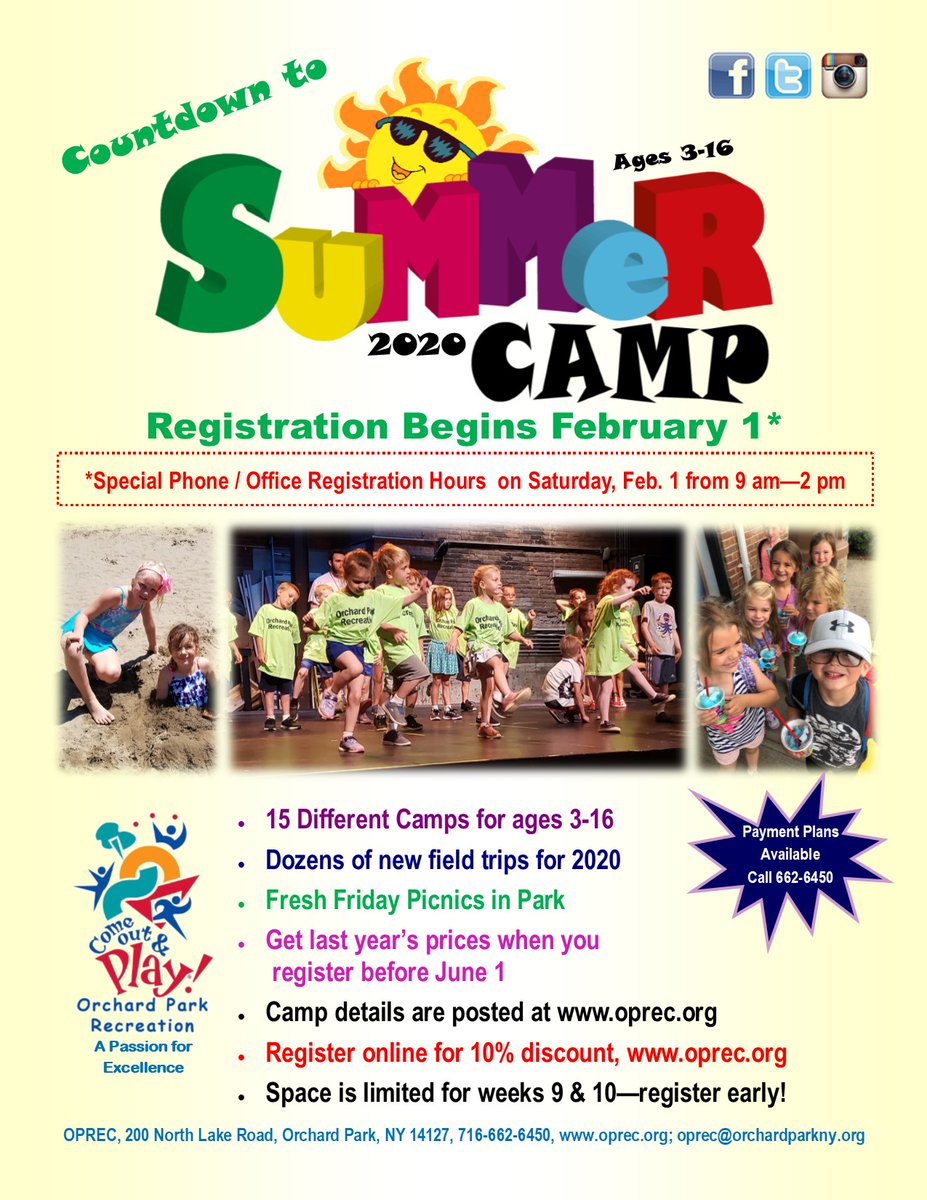 10 days away from summer camp registration! SAVE THE DATE... February 1st. Don 't miss out!