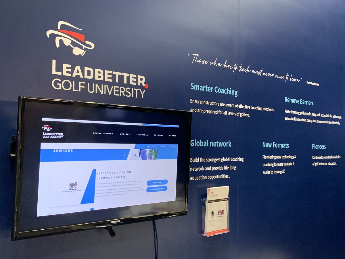 stuclaytongolf's tweet photo. If you are @PGAShow in Orlando stop by booth 3127 to learn more about @LeadbetterGolf university and @officialgolfzon technology #PGAShow2020 https://t.co/yAmTijtHxP