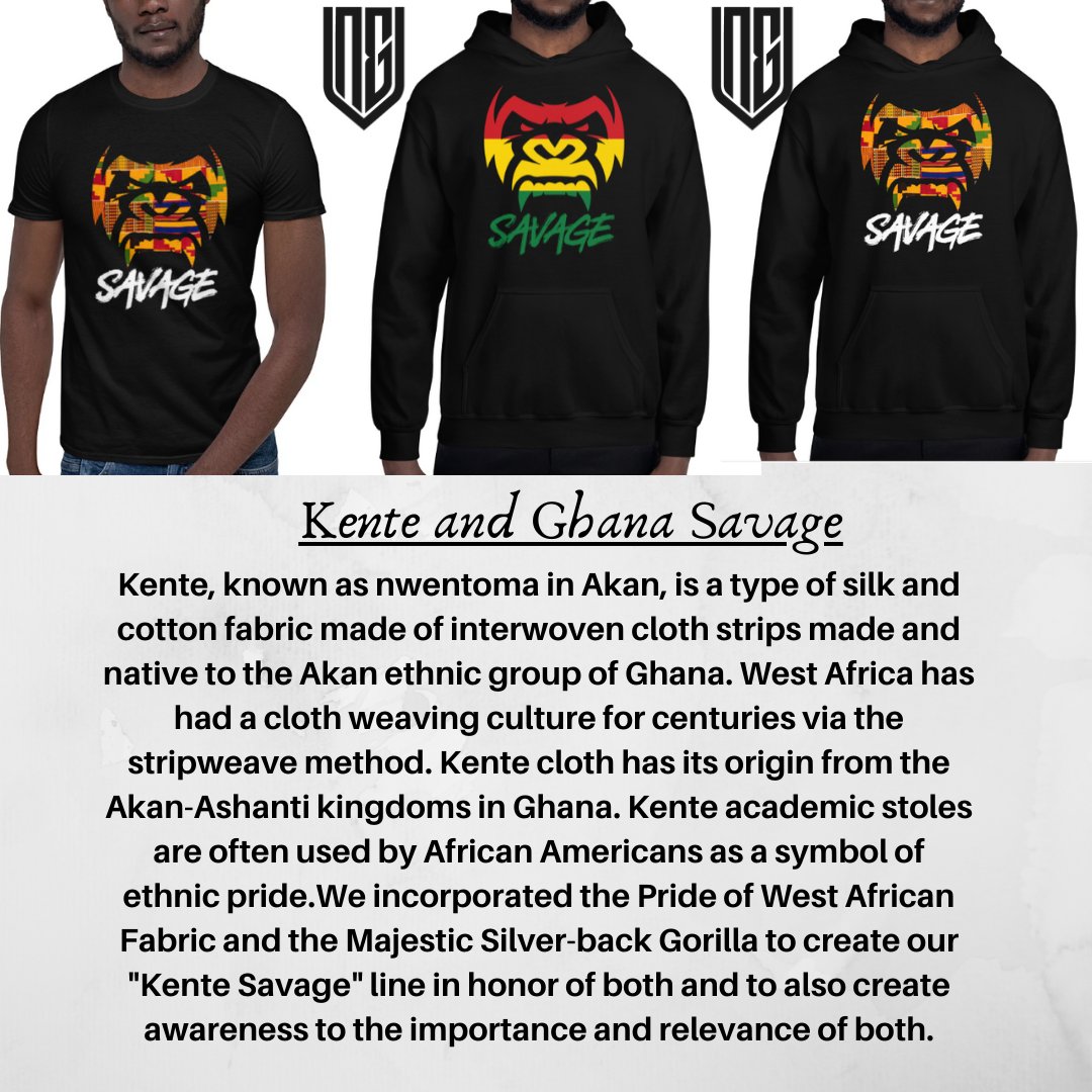 UnderdogsNG's tweet photo. We incorporated the Pride of West African (Ghana) Fabric and the Majestic Silver-back Gorilla to create our "Kente Savage" line in honor of both and to also create awareness to the importance and relevance of both. 
Order yours now!
https://t.co/uY11riEhiP https://t.co/IjqOn4ryah