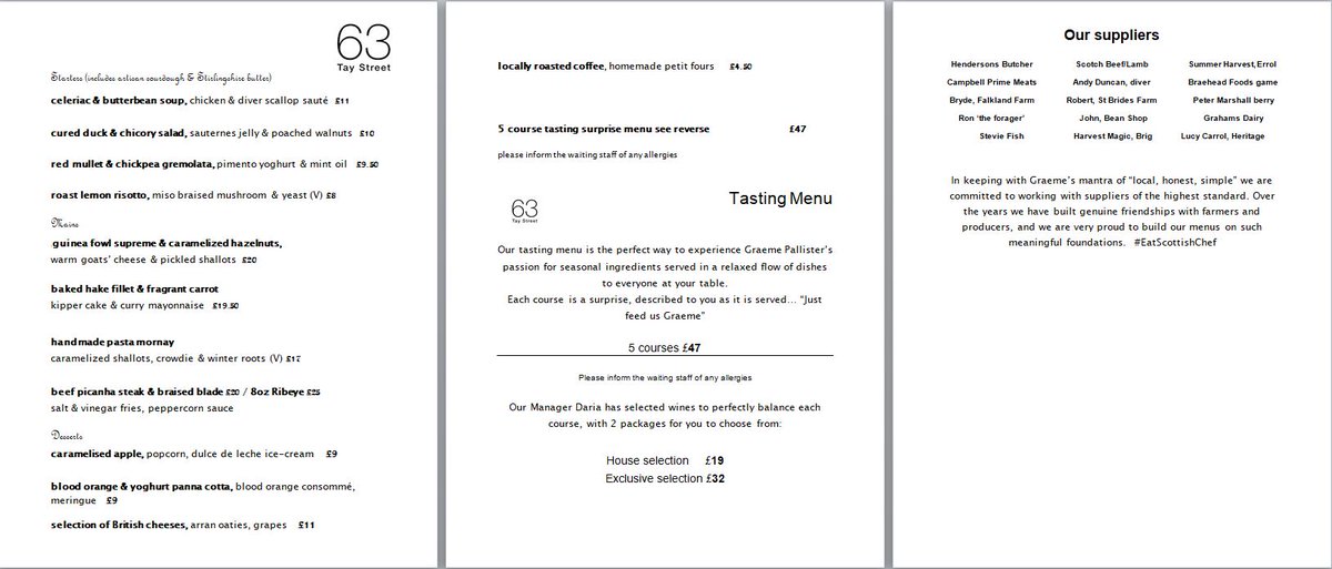 63TayStreet's tweet photo. Check out our current Lunch &amp; Pre-Theatre and Dinner Menu❤️ #LocalHonestSimple https://t.co/UuCi3OkxeZ