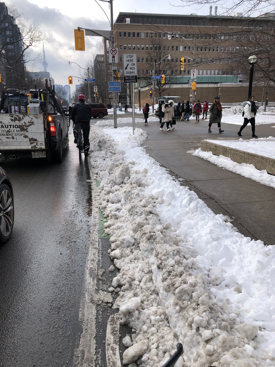 You can actually cycle most of the winter in Toronto, would be great if snow removal chips in as well @TO_WinterOps