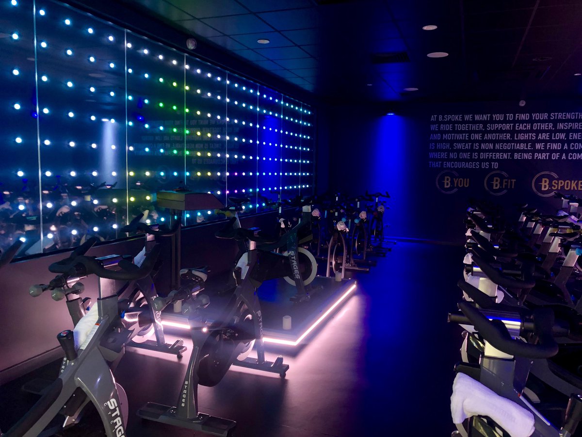 julie_wa1ker's tweet photo. Healthy body, healthy mind! Lunch time 30 min spin class with some of my lovely work team @Nelsons_Law . Great fun @b_spoke_ic - amazing instructor and fab facilities too - v impressed with all the toiletries! https://t.co/nl9DRj5pm5