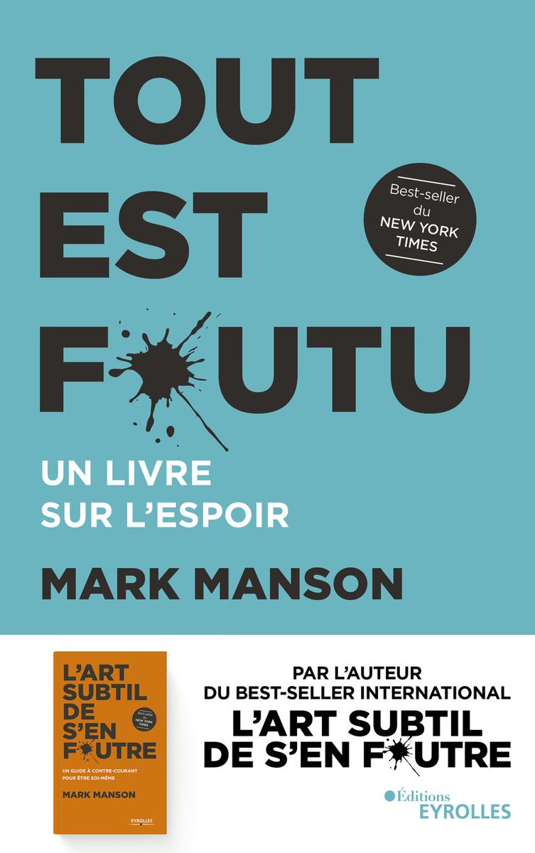 ebooksEyrolles's tweet photo. "Tout est foutu" ! Mark Manson, revient avec ses nouvelles réflexions désopilantes ! Cette fois, sur la gestion du stress au quotidien. Des paroles à boire comme du petit lait ! @markmanson https://t.co/ROgmX9jEbg