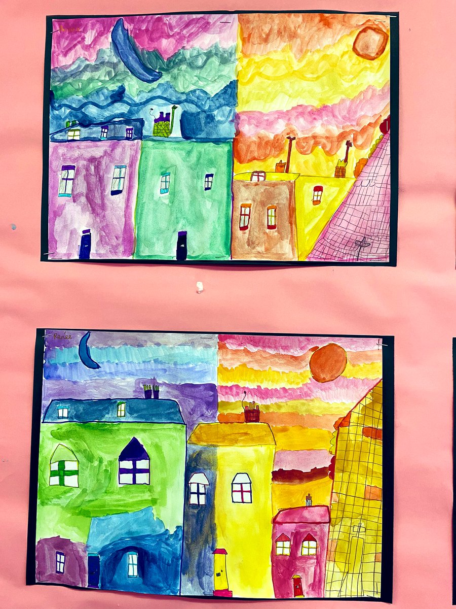 TarvesSchool's tweet photo. P3 have been learning all about Tarves. The girls were investigating maps and looking at what has changed. Did you know the heritage centre used to be a school? P3 also created pictures of the village using hot and cold colours. Fab! #ourvillage #pastandpresent #depthoflearning https://t.co/d1xZjHktrf