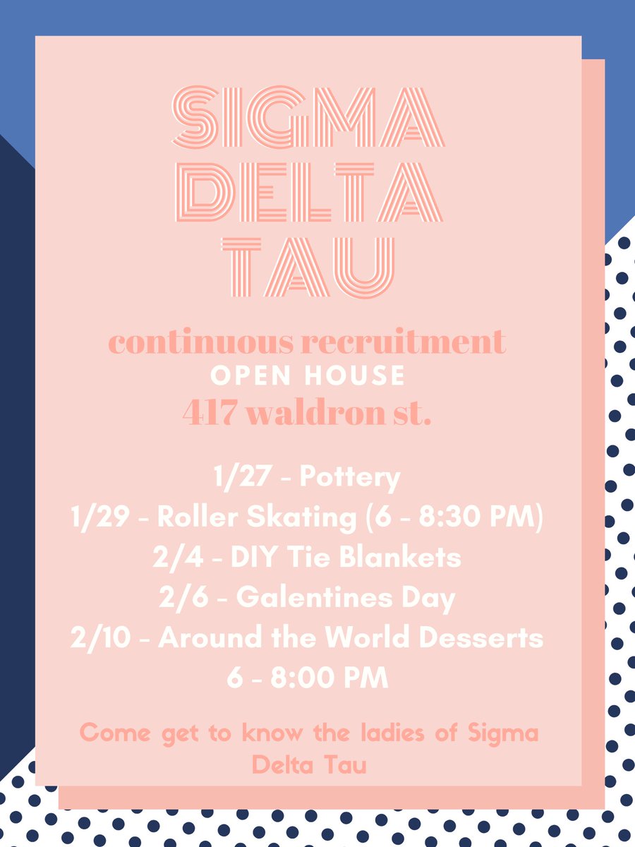 Interested in joining a sorority? Come to one of our recruitment events and find out why SDT is the beSDT 😊