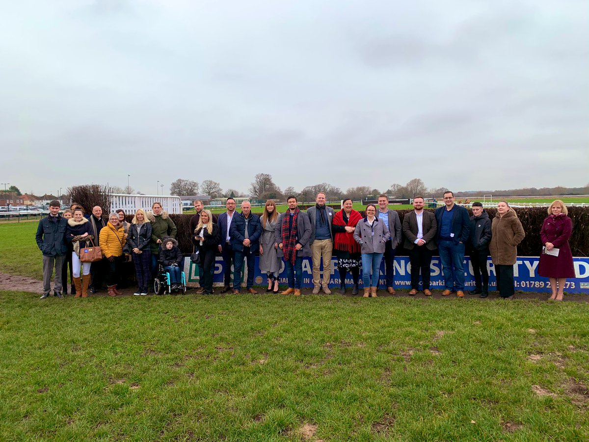 KateTracey12's tweet photo. A great group of hospitality guests down at the final fence @WarwickRaces today for the 3rd race and a special mention to Kenzo, who braved the elements in his wheelchair just so he could see the horses jumping up close!🏇 #CrosseysJockeyHosting #warwick #finalfence https://t.co/Uq2dErdlHp