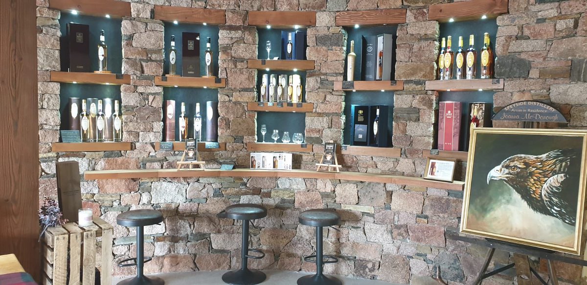 TheSnug4's tweet photo. Our wonderful collection at our store in Aviemore. Why not pop along and see for yourself? Including some pieces from Speyside Distillery Gallery 🥃 #Whisky #SPEY #SpeysideDistillery #TheSnug https://t.co/ATyr1NUbSq