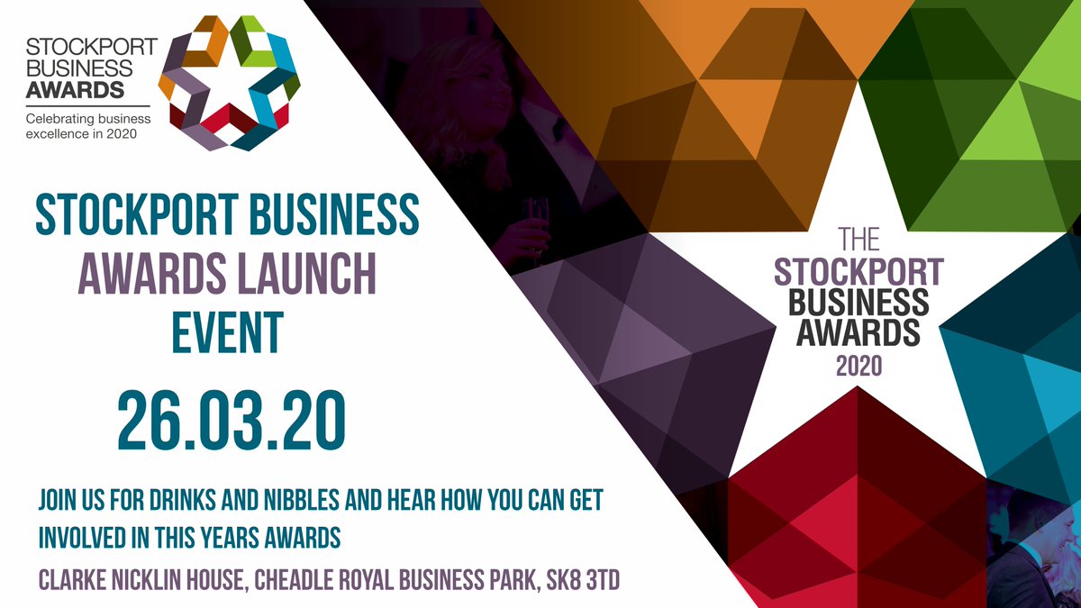 #Stockport #Business #Awards Launch evening and #networking event - get your tickets now @ClarkeNicklin  bit.ly/38sGLXu #SBA2020