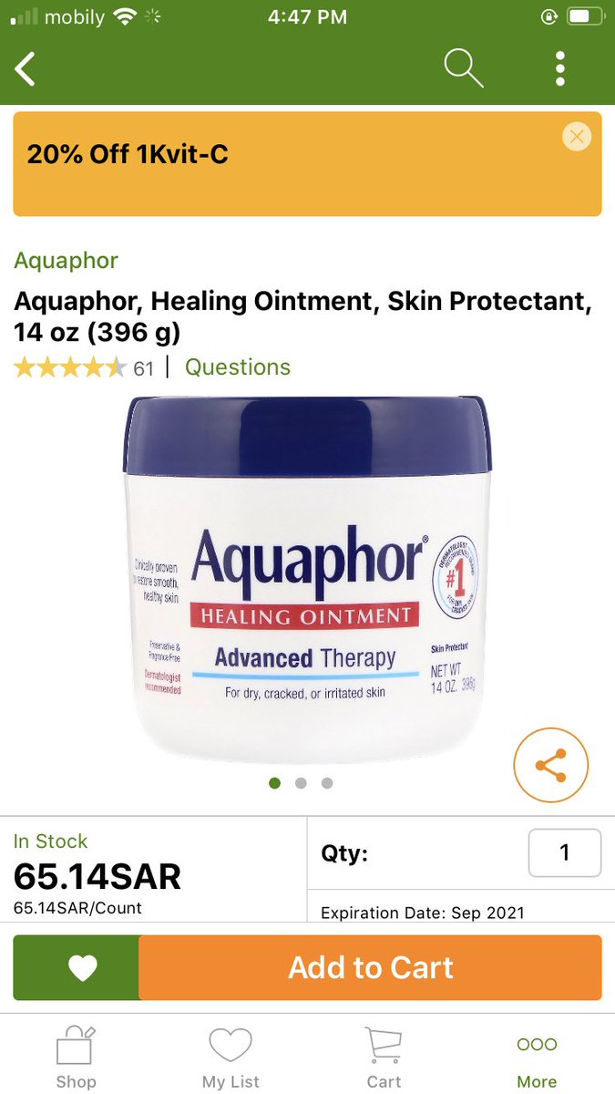 Noir-R En Twitter يعالج الفازلين الطبي Aquaphor البشرة الجافة والمتشققة والمتهيجة بشكل جيد للغاية وهو أفضل من الفازلين العادي لأنه يخترق الجلد ويعالجه كما لو كان على السطح. لقد حاولت ذلك