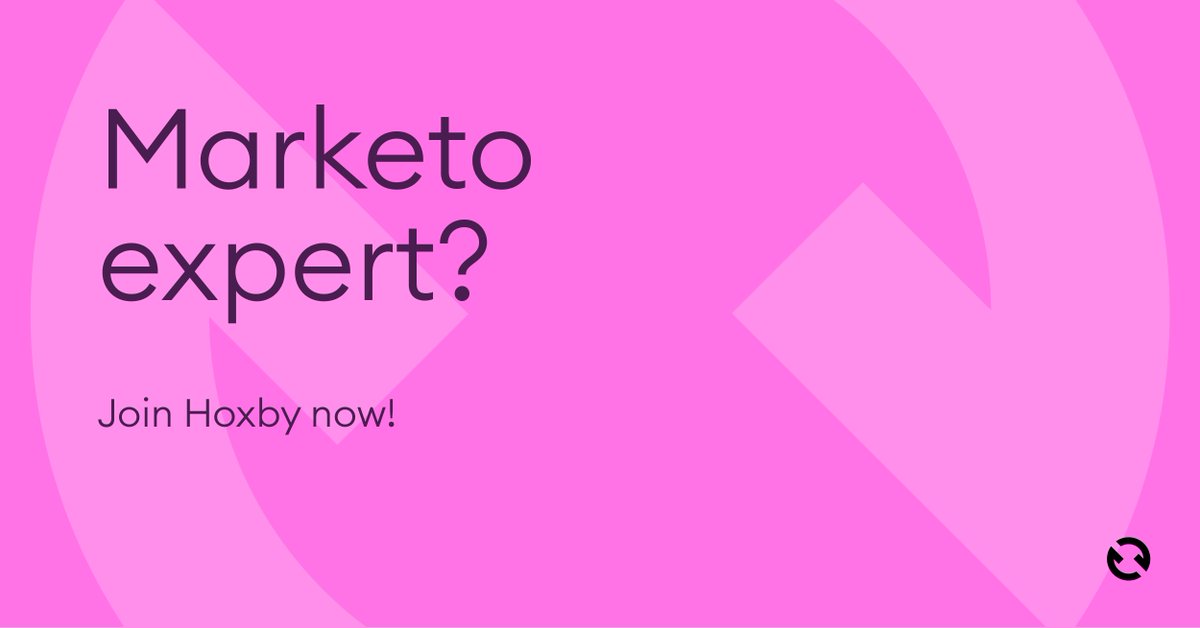 WeAreHoxby's tweet image. Talented #freelance #marketo #marketingautomation expert/s we're looking for you. Join the #workstylerevolution. Applications close 31 January. ⁠
Find out more and apply: ⁠buff.ly/2syxY7d