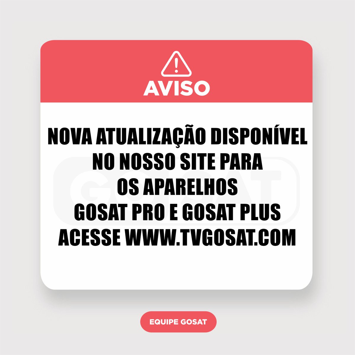 tvgosat's tweet photo. Nova atualização disponível (22/01/2020) no nosso site para os aparelhos:
Gosat Pro • Gosat Plus
#televisão #receptor #tecnologia #gosat #gobox #gonet #golink #goline #canais #filmes #séries #tvsemlimites https://t.co/swXM167jTv