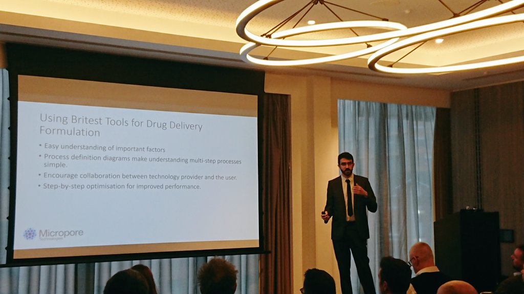 Britest_Ltd's tweet photo. Sam Trotter from @MicroporeTech describing how Britest Tools have enabled them to better understand and control their technology for high quality emulsion production #ProcessUnderstandingDay https://t.co/TggGxBtP7e