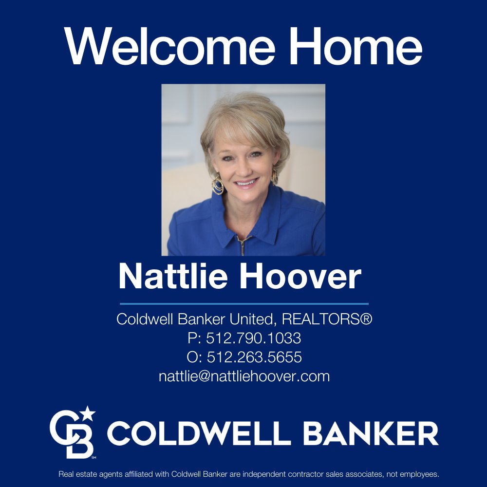 CBU_Austin's tweet photo. We’re excited to welcome home Nattlie Hoover to Coldwell Banker's Lakeway office! https://t.co/4093XdS1O5