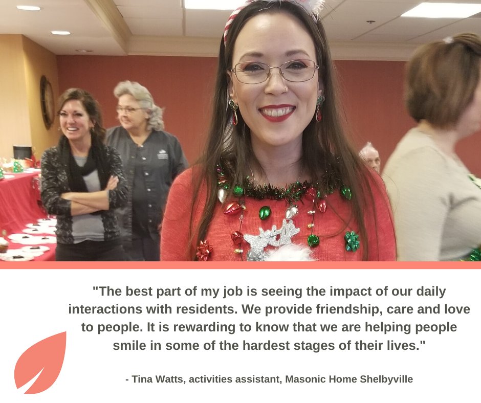 masonic_ky's tweet photo. Masonic Home Shelbyville Activities Director Shavon Hicks and Activities Assistant Tina Watts are today’s featured life enrichment staff. Both Tina and Shavon strive to make each day a great day and provide residents with friendship, love and care. #ActivitiesProfessionalsWeek https://t.co/TUWn0Nq5Dd