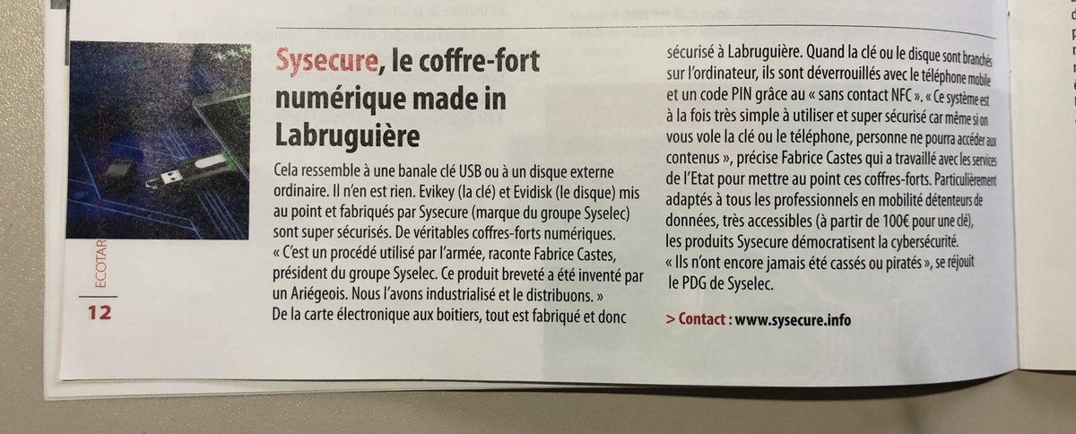 Nous sommes en première page de l'Écotarn, magazine publié par la <a href="/CCI_du_Tarn/">CCI du Tarn</a> 🗞

Edition qui met à l'honneur la #cybersécurité, parce que oui, nous sommes tous concernés. 

Merci à la <a href="/CCI_du_Tarn/">CCI du Tarn</a>  pour cet article très bien retranscrit 🤓