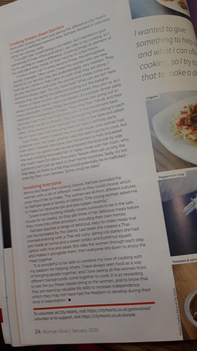 Faye Smith (@fayefork) on Twitter photo Grab a copy of January's brilliant <a href="/WomanAliveUK/">Woman Alive</a> magazine to read the powerful true story of how Kathijee uses her cooking skills to create 'dinner parties' which bring love, fun and dignity to survivors of #HumanTrafficking here @CityHearts Grab a copy of January's brilliant <a href="/WomanAliveUK/">Woman Alive</a> magazine to read the powerful true story of how Kathijee uses her cooking skills to create 'dinner parties' which bring love, fun and dignity to survivors of #HumanTrafficking here @CityHearts