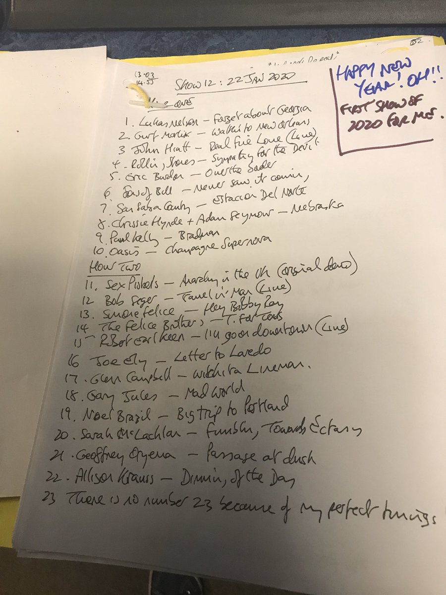 hrbphil's tweet photo. Today’s playlist on @livewithoutane8 on @hrbedford with @hrbphil - back next week at 1pm for another two hours of the best eclectic sounds around. https://t.co/hf7kOHoYtb