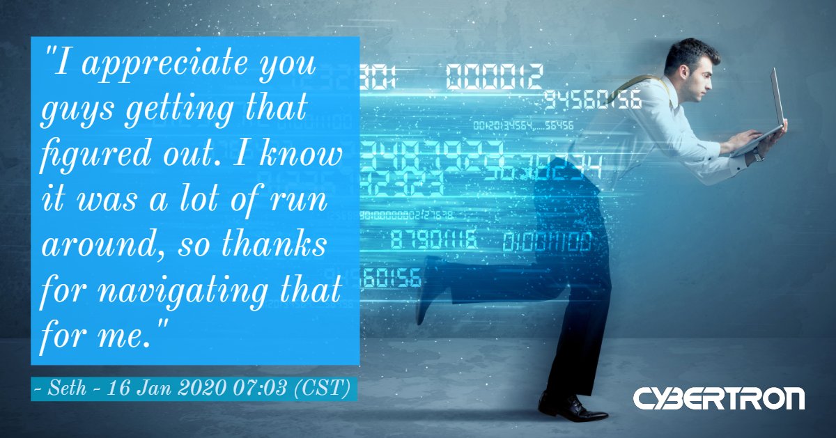 "I appreciate you guys getting that figured out. I know it was a lot of run around, so thanks for navigating that for me." - We love being part of your team! It's amazing clients and fantastic employees that make Cybertron great. #Wichita #appreciate  #clients #ITServices