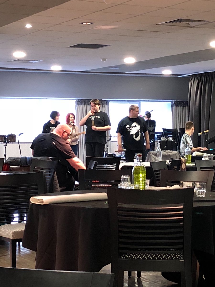 It’s busy in the Heroes suite, Aukestra’s sound check in full swing! #inclusioncarousel