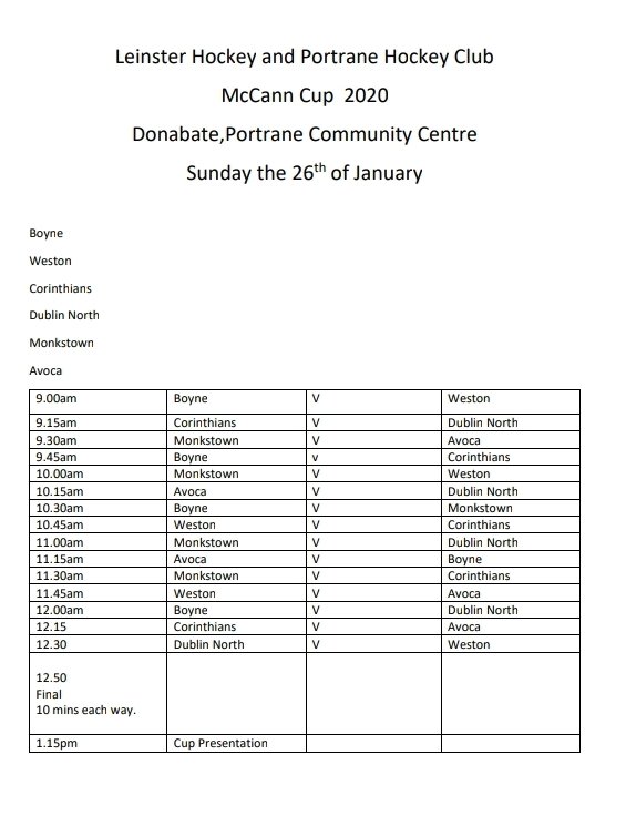PortraneHCJuni1's tweet photo. After four weeks of intense competition, finals day this Sunday will decide tbe overall winners of our U14 Indoor McCann Cup (Girls) and O Sullivan Cup (Boys) . Matches will run from 9am to 4.30pm. Best of luck to all involved.
#lovetheboards https://t.co/mJlKIeuAGO