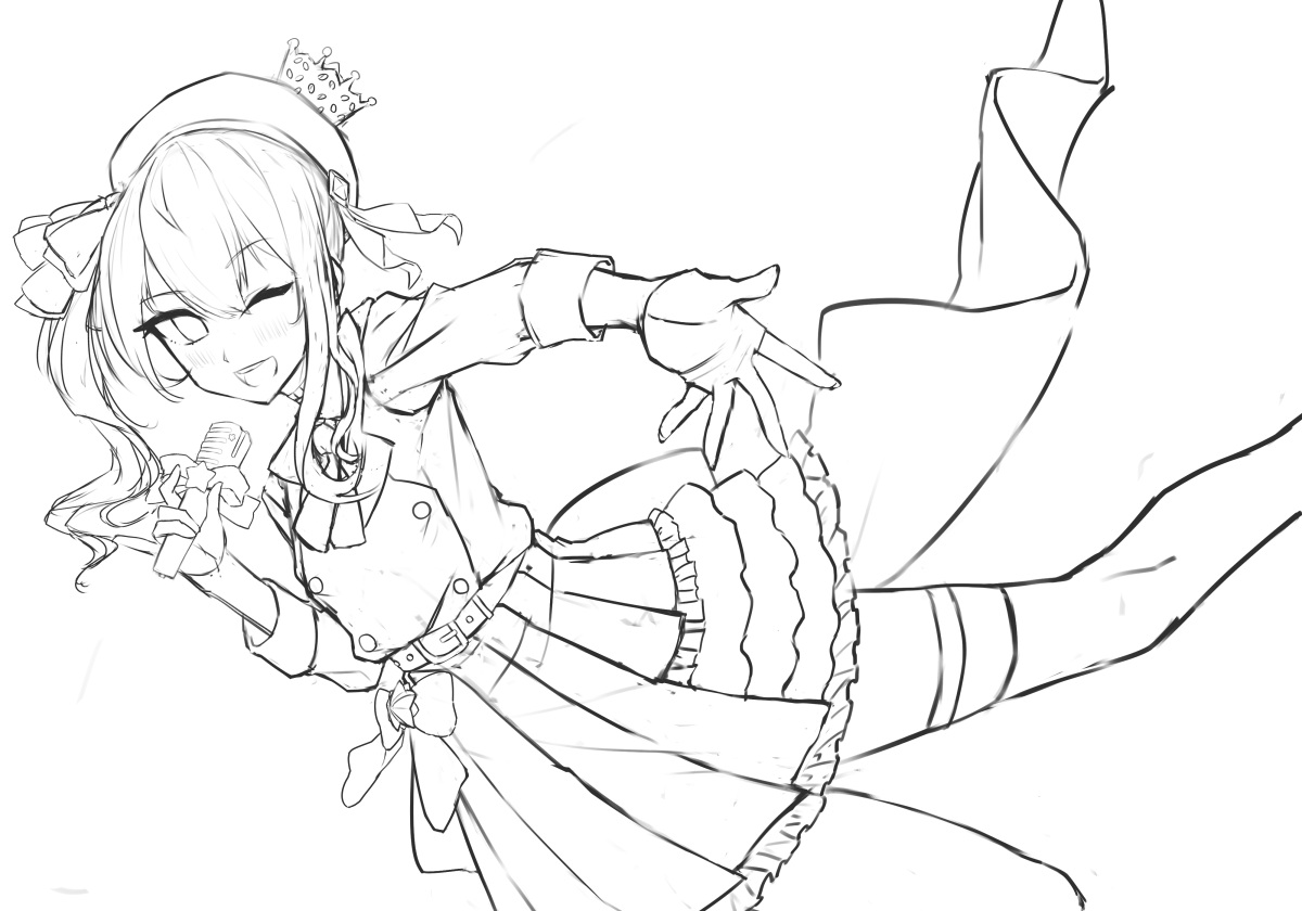 #皆さんラフと完成絵を見せてください 