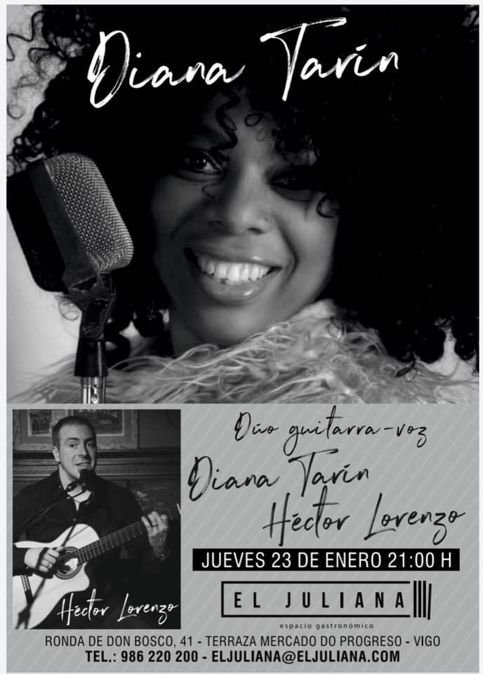 ‼EL JULIANA &amp; DIANA TARIN y HÉCTOR LORENZO 🎸‼ JUEVES 23 -  ENTRADA GRATUITA 
21:00H ‼@eljulianaespaciogastronomico @dianatarin_lavoz #enVigoyenDirecto #LiveMusic #VIGO
