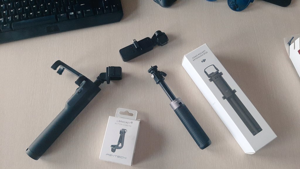 Received a lot of new gadgets from my awesome colleagues from <a href="/HackSoft_/">HackSoft</a> ❤️

Great additions to my <a href="/DJIGlobal/">DJI</a> osmo pocket! 🎁