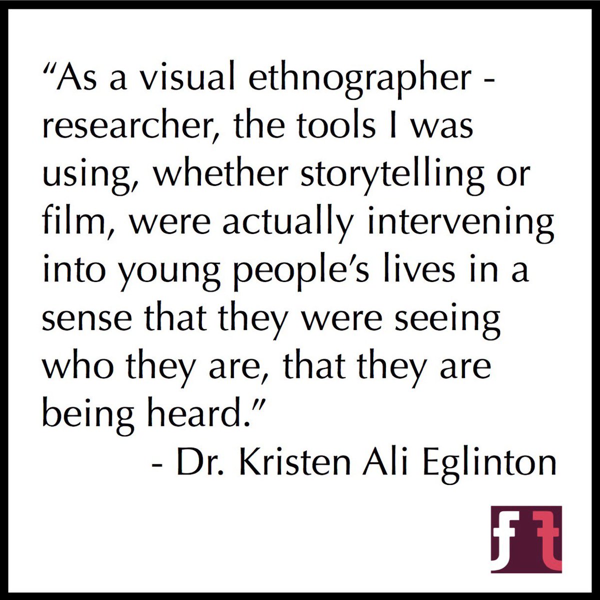 Footageproject's tweet photo. If you haven’t already listened, be sure & check out our ED, Dr. @kaeglinton on Episode #48 of “Girlfriend, We Need To Talk” @gfweneedtotalk podcast w @leanadelle - Click https://t.co/aA8yzgTQuV listen to Dr. Eglinton speak about Footage and the work we do! https://t.co/Ot3y685qJd