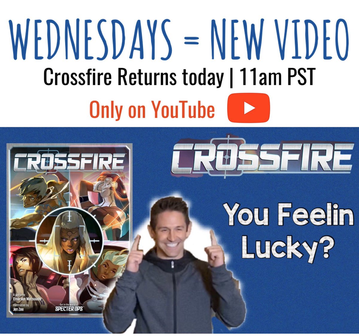 Coming Today at 11am!!!! Happy Hump Day Everyone!! #itswednesday #humpday🐪 #newvideo #crossfire #plaidhatgames