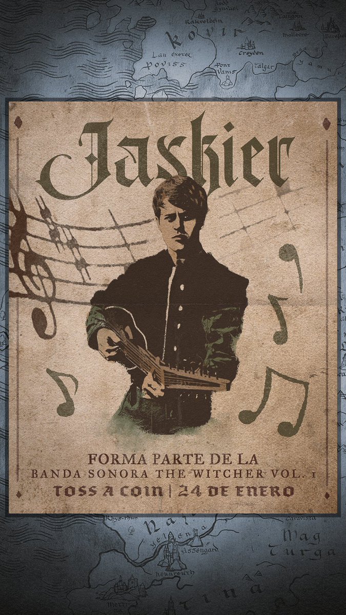 Cuando un bardo va
Y escribe una canción
Tuiteas y preguntas
¿Por qué esta dilación?

El volumen 1 de la banda sonora de The Witcher se lanza el 24 de enero. "Toss a Coin" ya disponible: open.spotify.com/album/2zC7zR2M…