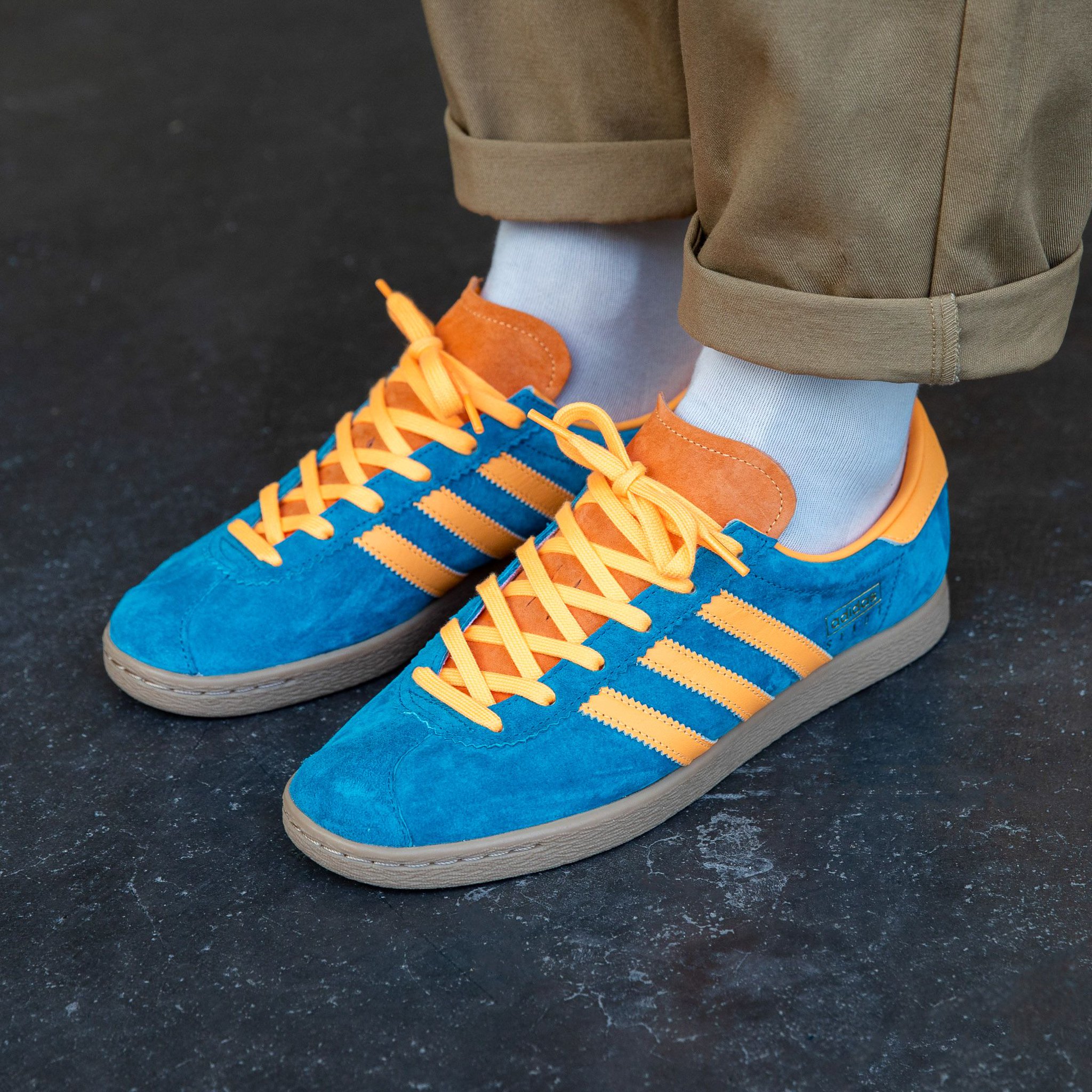 adidas stadt teal orange & gold