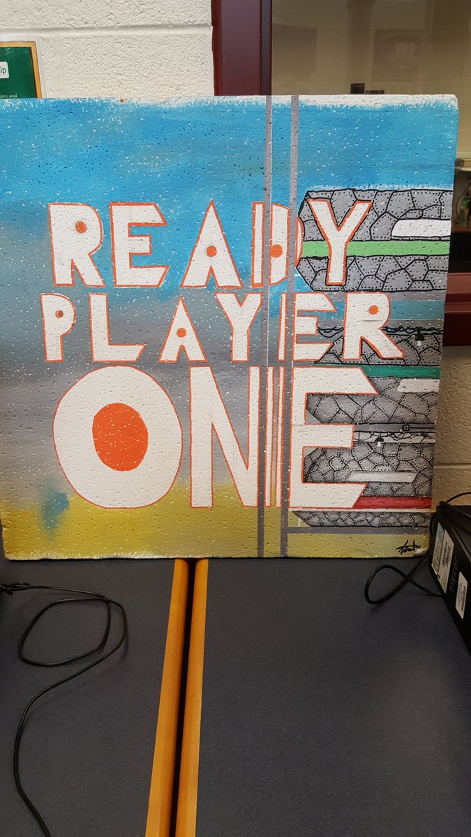 GFH_Mediacenter's tweet photo. Awesome job by the Grassfield Art Club! Celebrating Reading Month by painting book cover ceiling tiles for the media center. #crcreads #januaryreadingmonth @ChesapeakeReads @grassfield_hs https://t.co/cjTHpBufV2