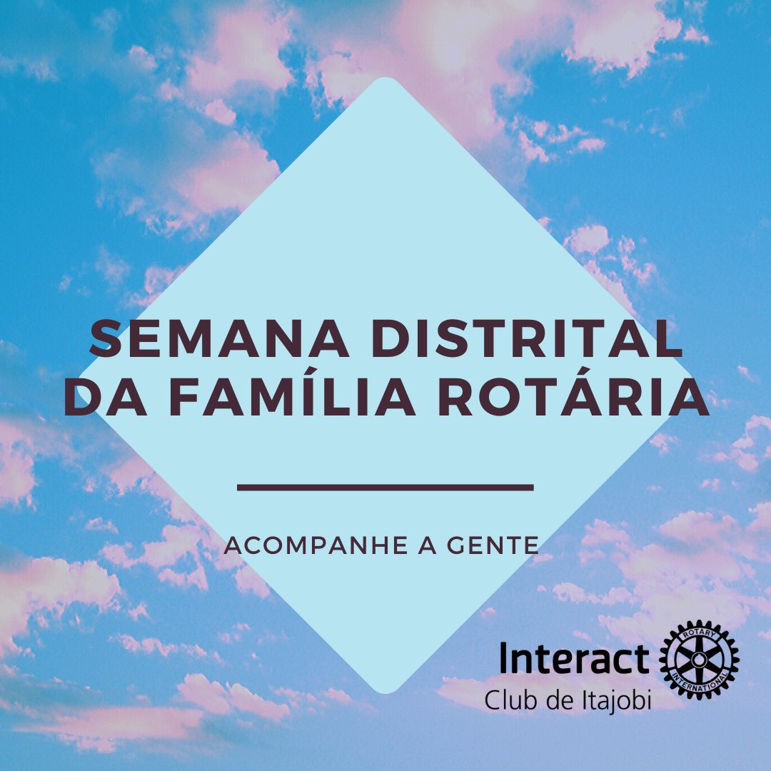 icdeitajobi's tweet photo. No dia 19 de janeiro, começou a Semana Distrital da Família Rotária, que irá seguir até 25 de janeiro. Acompanhe a gente nos próximos dias pra saber mais sobre a nossa Família!
#RotaryConectaOMundo
#VemSerInteractianoComAGente
#Distrito4480 https://t.co/Dbz0Z3Z5Tm