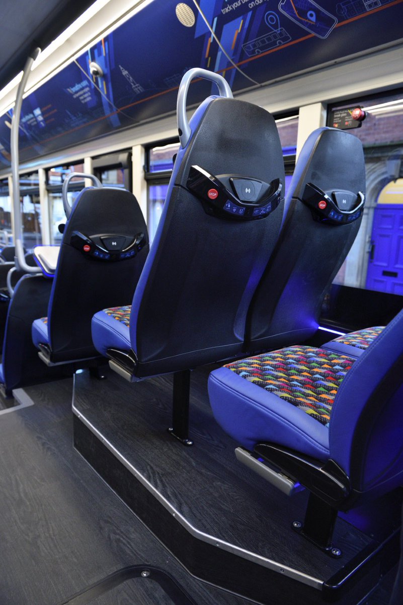 ADLbus's tweet photo. The first buses we've built to Transdev Blazefield's exacting specification are now on the road. With the customer's input, we've developed a new floor layout at the rear which reshapes the steps and eliminates wheelarch intrusion to passengers' legroom. https://t.co/z6g40N0xNl https://t.co/C17RGTVejX