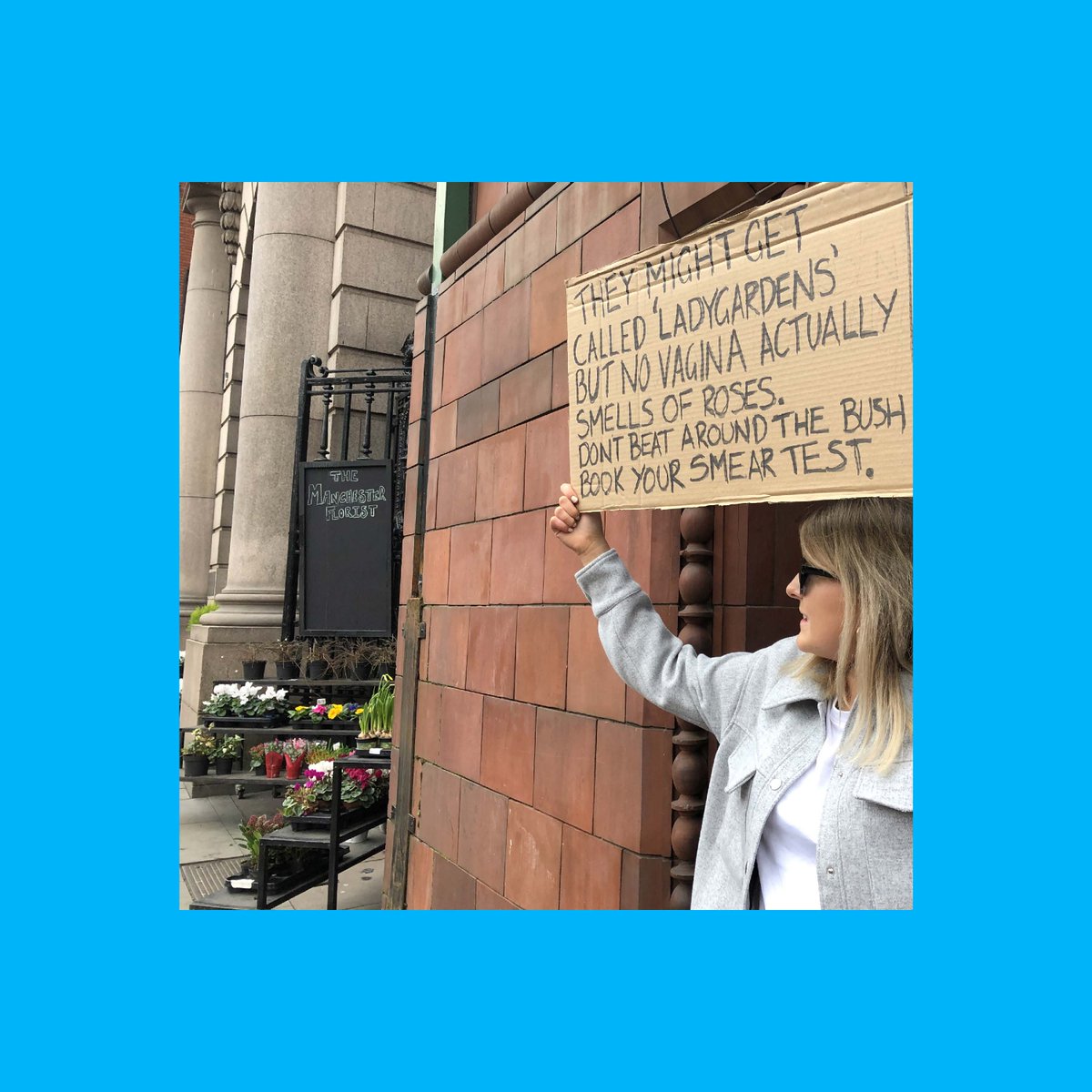 Dontbeataround1's tweet photo. @thehighlowshow @dollyalderton @PINsykes from one fierce female duo to another - can you show our campaign a bit of love, as we take to the streets of Manchester and tackle fanny fears around the smear test this #CervicalCancerPreventionWeek 🙌🙌

https://t.co/Q04oGp2kj4 https://t.co/Io1MQPmqrL