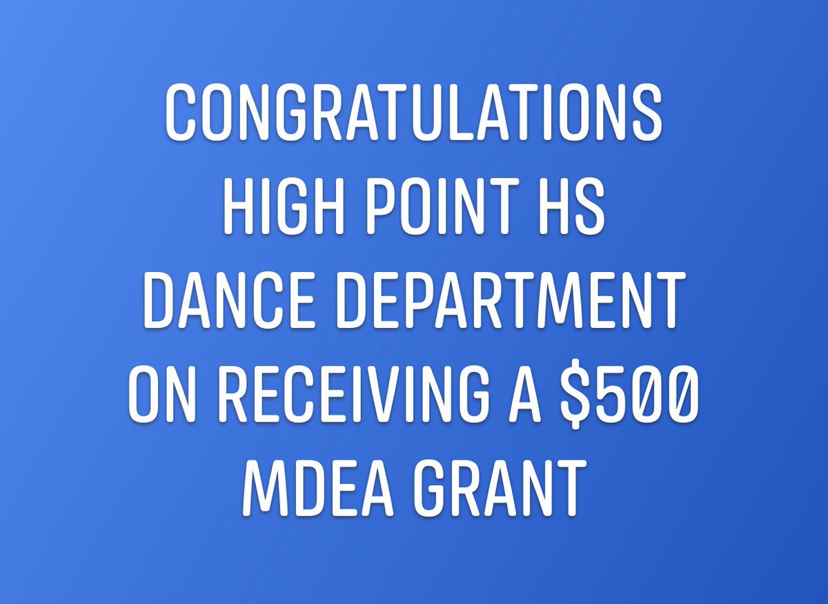hphsdance's tweet photo. Thank you @mddanceed for selecting our project for the 2020 grant! @HighPointHigh @PGCPSDance #mddance #dance #PGCPSProud #grant #project #literacy https://t.co/ibvFTtI9ih