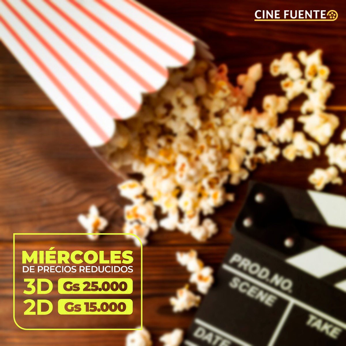 Hoy es un día especial para ir al cine🎬 ¡No te pierdas de los precios reducidos!🙌🏻