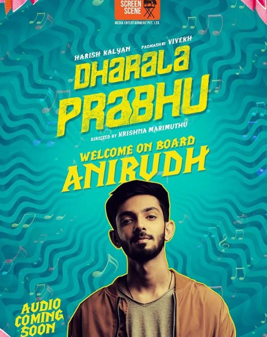 N26054788's tweet photo. Last but not the least!!

Presenting the final music dir who completes the #DharalaPrabhuIsaiTeam 

We are elated to welcome rockstar @anirudhofficial on board 

#DharalaPrabhuIsaiTeam 

@iamharishkalyan @TanyaHope_offl @Actor_Vivek @krishnammuthu

A @Screensceneoffl production https://t.co/TM53tsYWSr