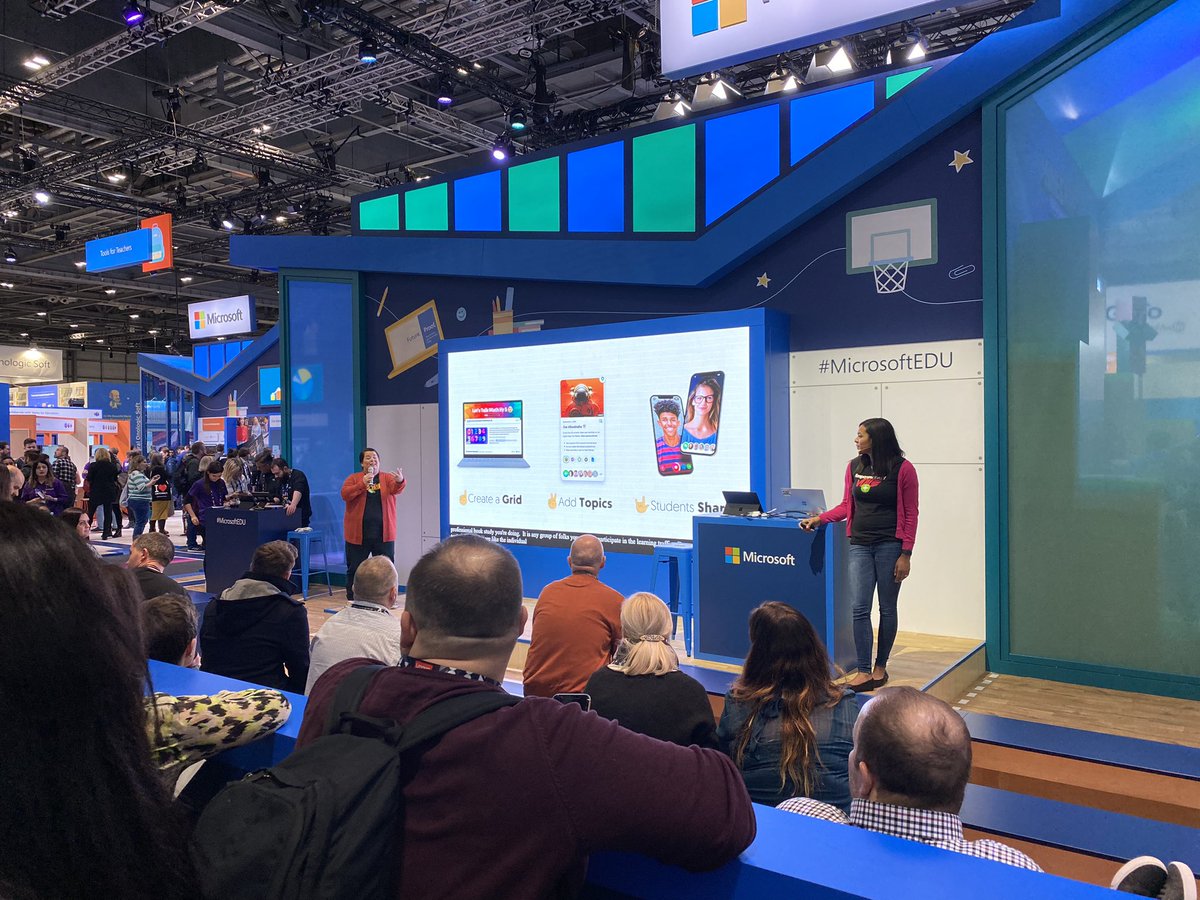 MicrosoftFlip's tweet photo. Team @Flipgrid is having a blast with the @MicrosoftEDU at #Bett2020 🥳
Swing by the booth NF40 to see all the magic on how we can all #EmpowerEveryVoice 💚 https://t.co/yAcwbrvGi3
