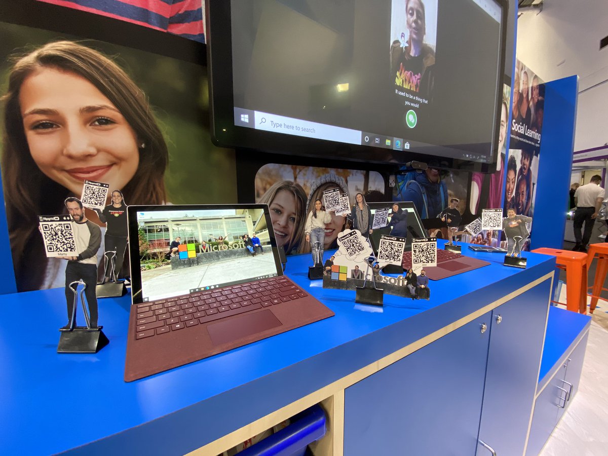 MicrosoftFlip's tweet photo. Team @Flipgrid is having a blast with the @MicrosoftEDU at #Bett2020 🥳
Swing by the booth NF40 to see all the magic on how we can all #EmpowerEveryVoice 💚 https://t.co/yAcwbrvGi3
