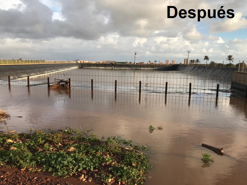 Las #balsas de pluviales han cumplido con su función de #laminación y retención de #aguas y sólidos.